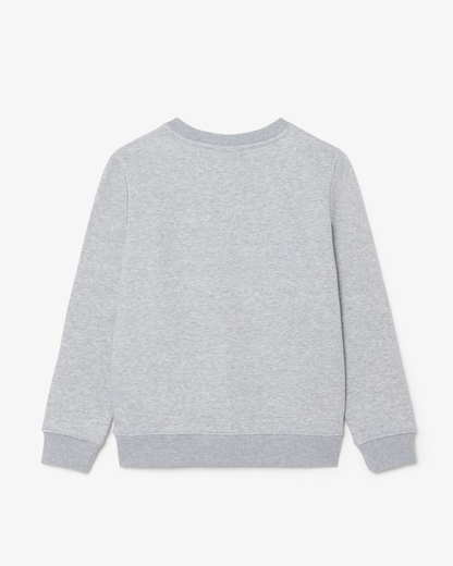 Lacoste Unisex Crewneck Sweater Grijs Melange achterkant