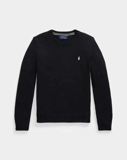 Polo Ralph Lauren katoenen trui – Zwart voorkant