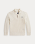 Polo Ralph Lauren katoenen trui met kwartrits – Nevis, voorkant