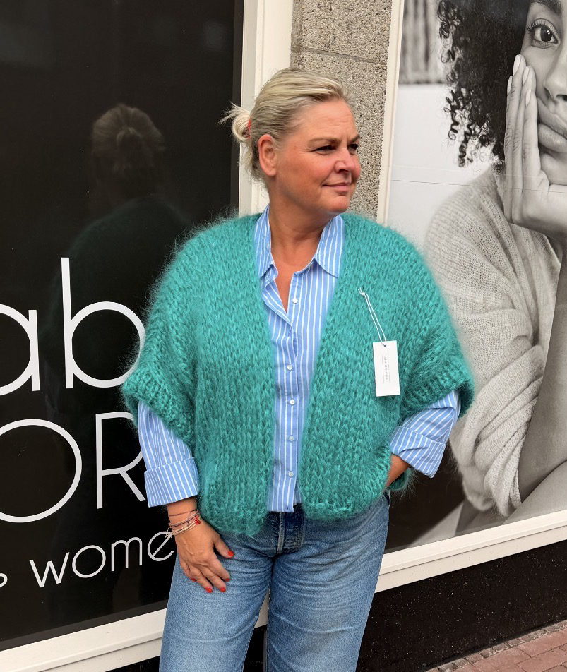Ariane Knitwear | Turquoise Mohair Vest