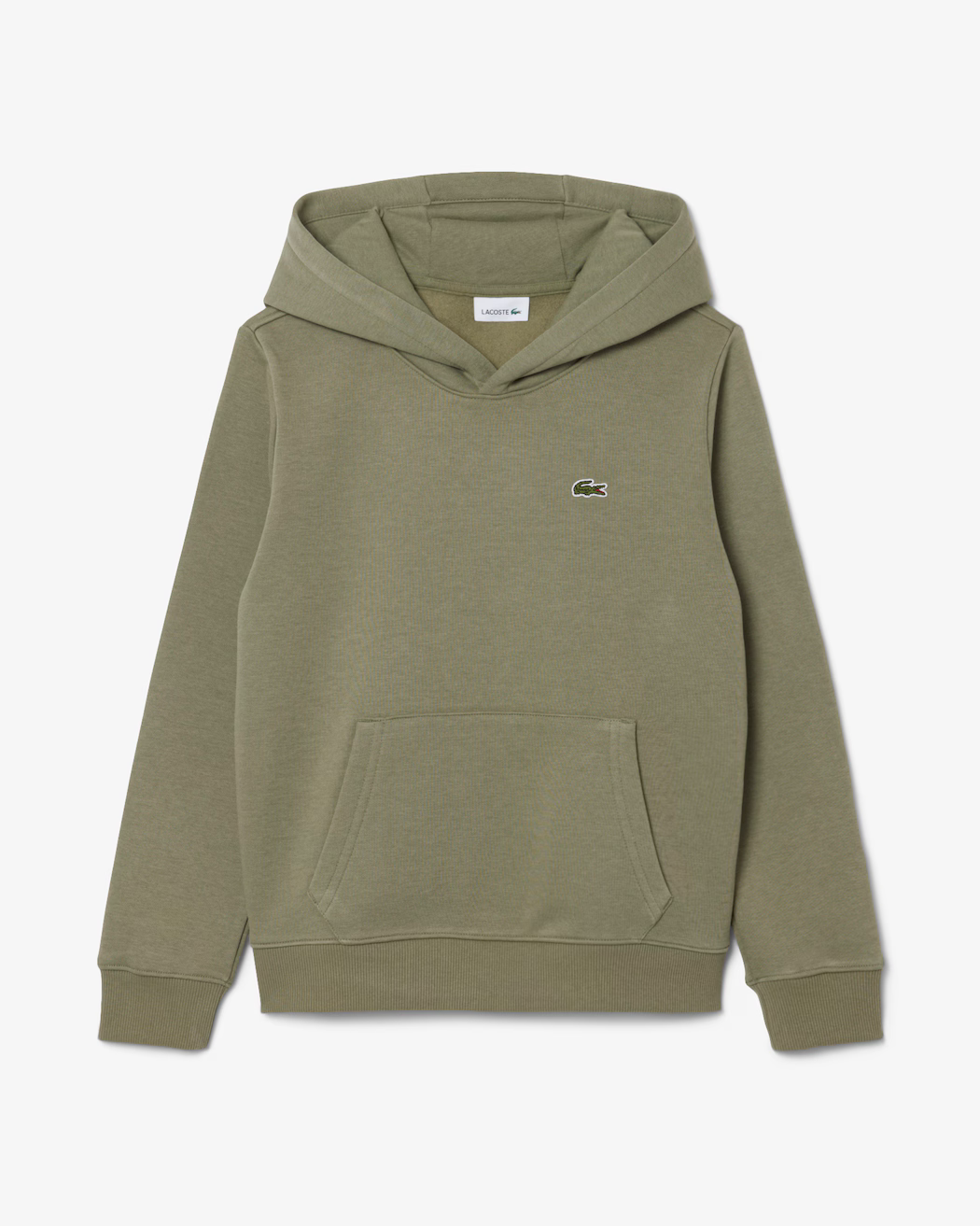 Lacoste Unisex Fleece Hoodie Khaki Green voorkant