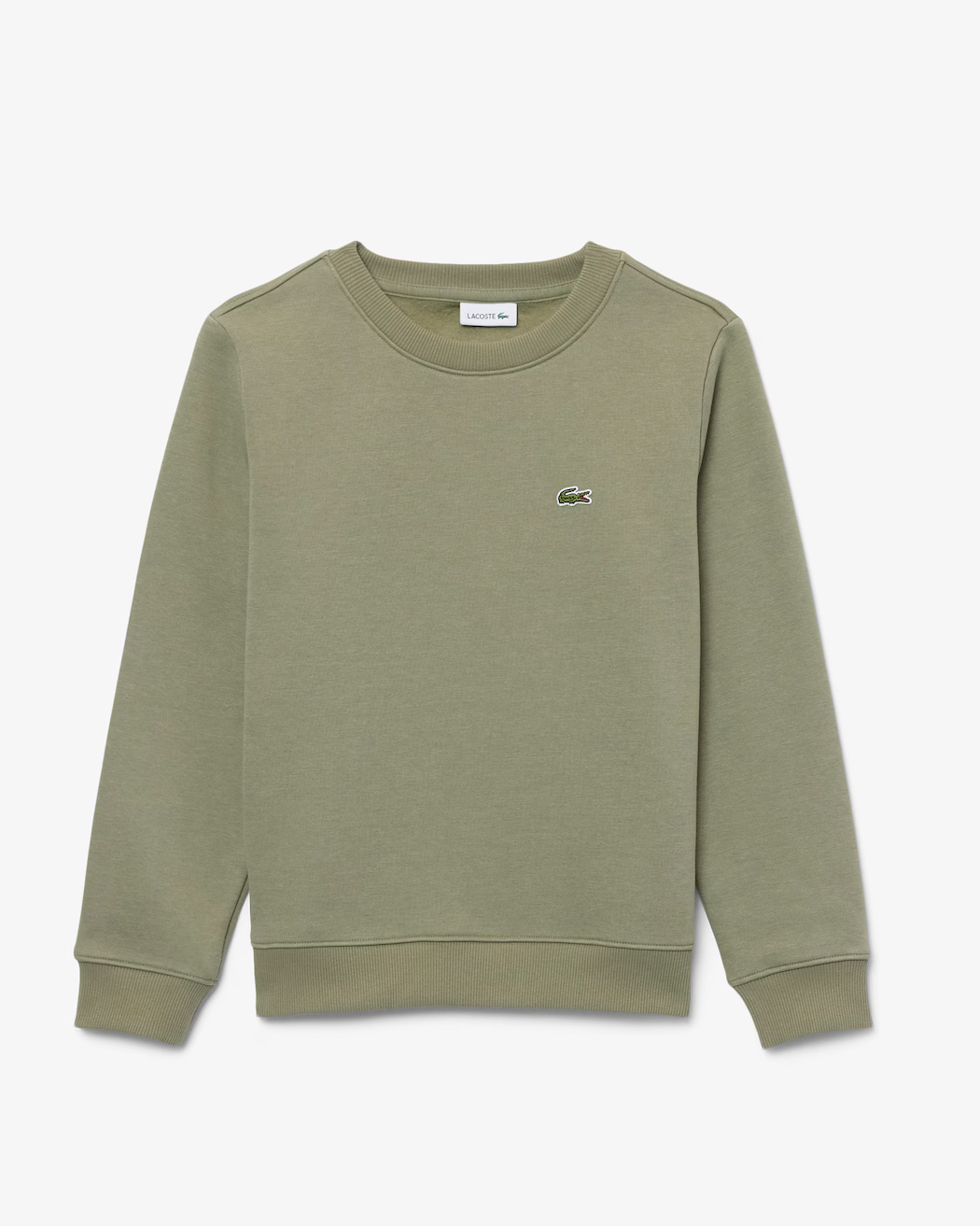 Lacoste Unisex Crewneck Sweater Khaki Groen voorkant