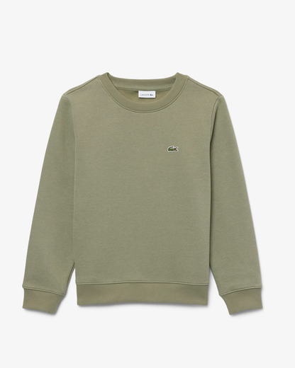 Lacoste Unisex Crewneck Sweater Khaki Groen voorkant