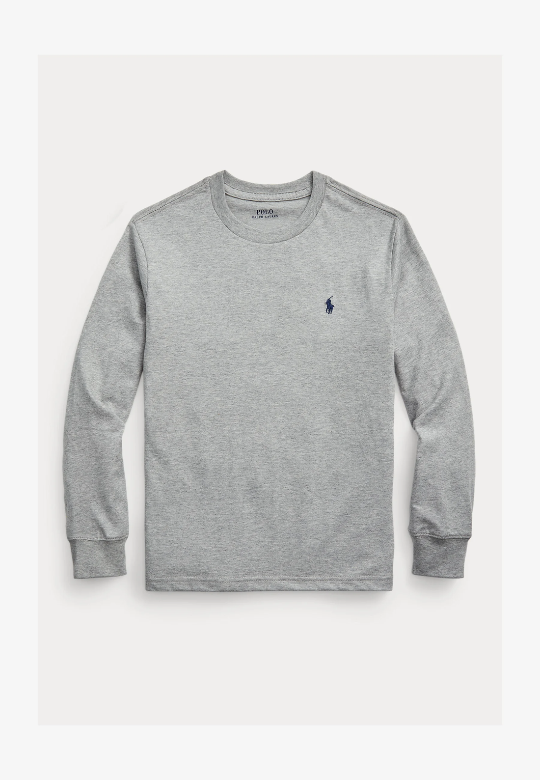 Polo Ralph Lauren Cotton Jersey Long Sleeve Tee - productfoto grijs