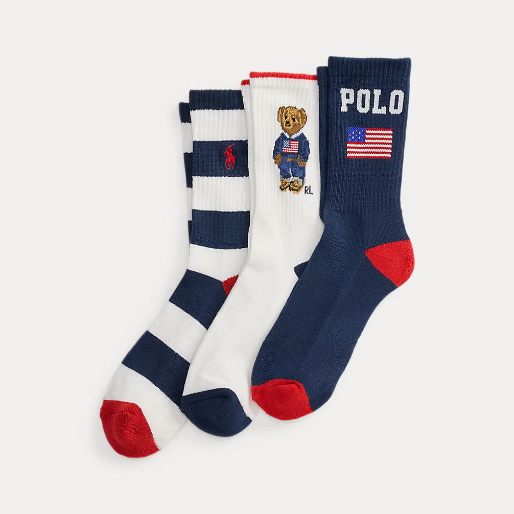Ralph Lauren basis | Ribbed Bear Sock 3-Pack